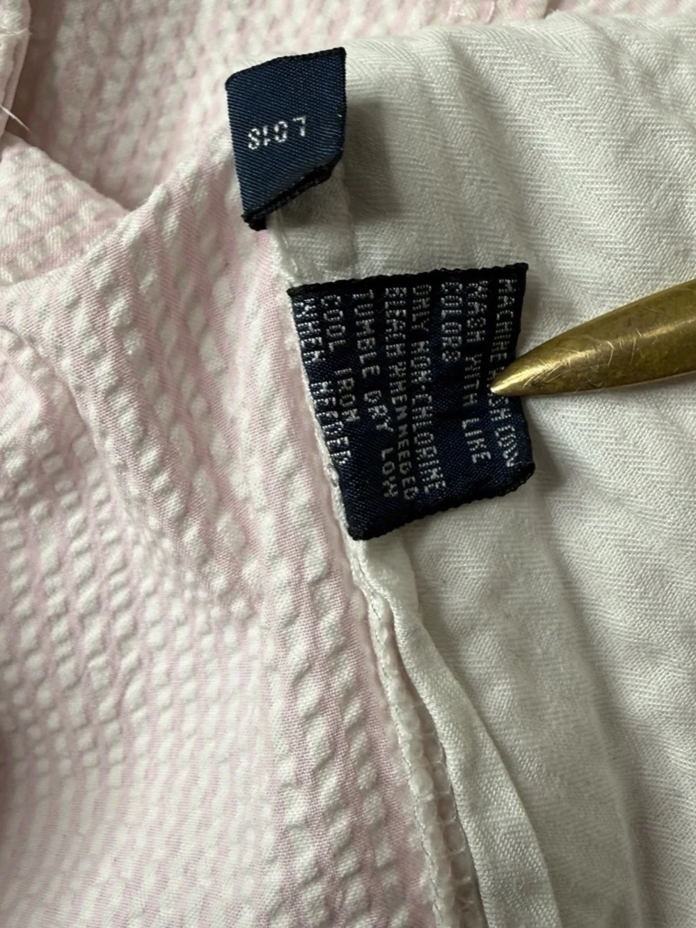 Polo Ralph Lauren Shorts Mens 42T Pink White Striped Seersucker Preppy Classic